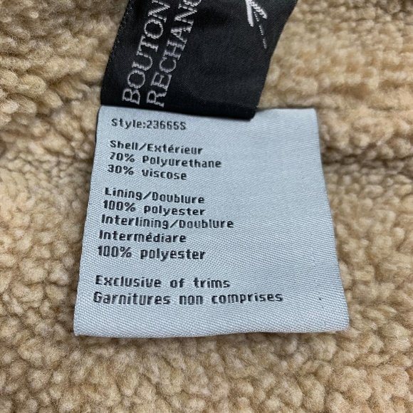 Levis Faux Red Leather Fleece Lined Truckers Jacket Medium - Picture 13 of 13